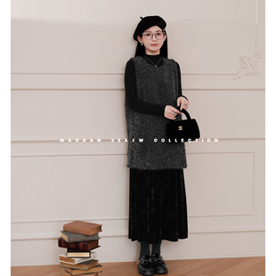 星坠古堡 气质高级连衣裙套装 娜娜 冬新品 孕期穿搭孕妇装 猫单
