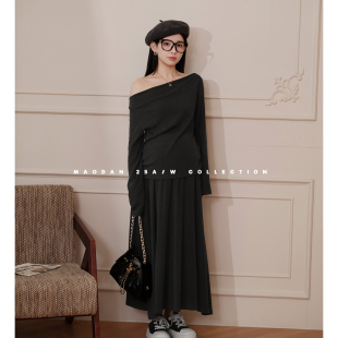 孕期穿搭孕妇套装 娜娜 秋季 新品 高级感半裙 猫单 法式 洛克漫史