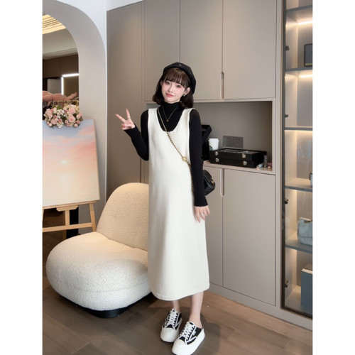 娜娜的孕期穿搭内搭背心裙套装