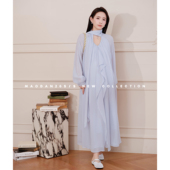 春夏新品 孕妇装 显瘦甜美温柔风连衣裙孕期穿搭 蓝雾仙踪 猫单