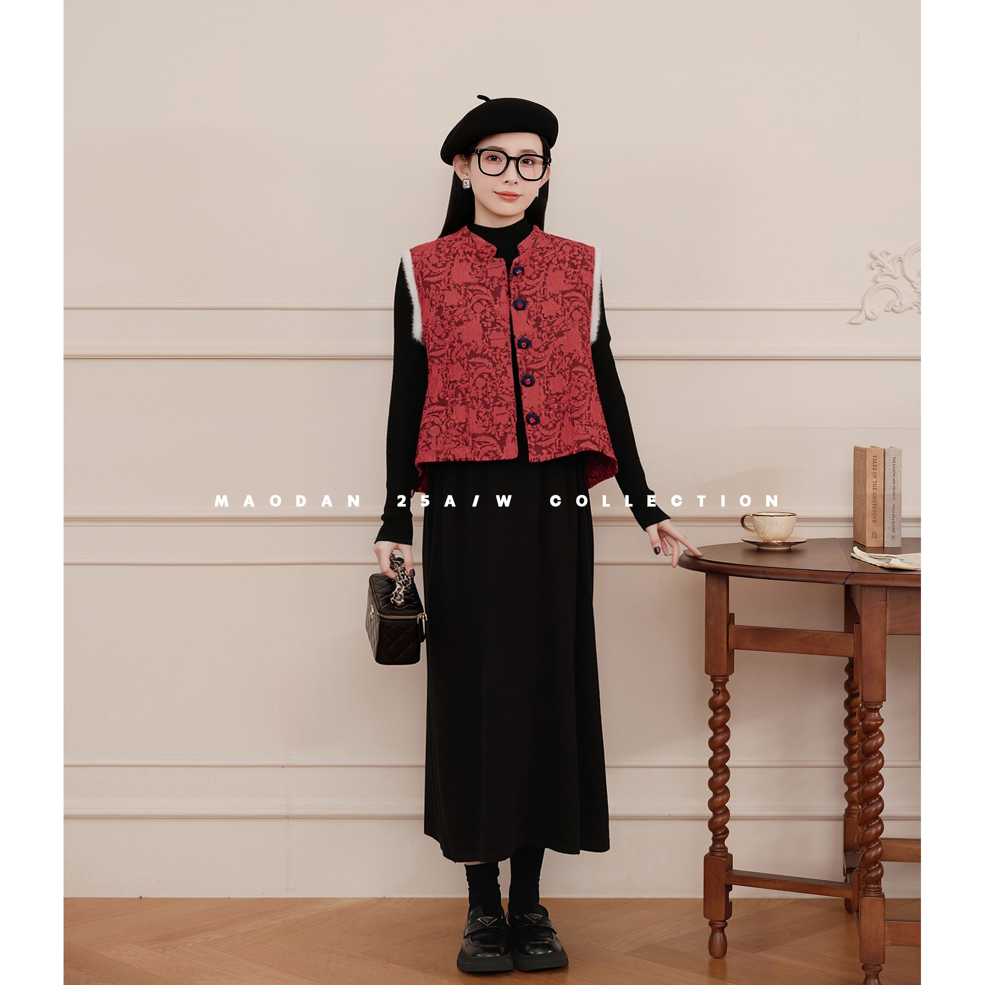 猫单【香玉锦绣】娜娜的孕期穿搭孕妇装冬季新中式国风马甲连衣裙,孕妇装/孕产妇用品/营养,套装,淘宝优惠券,粉丝福利购,淘宝优惠卷