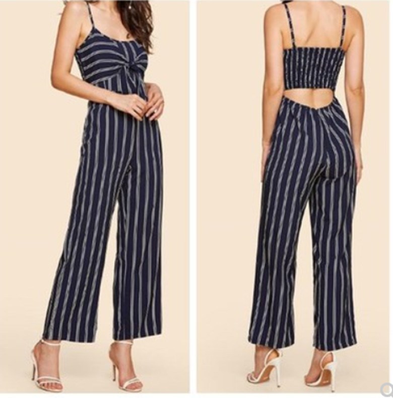 2018 Fashion summer long pants women jumpsuit trousers连体裤