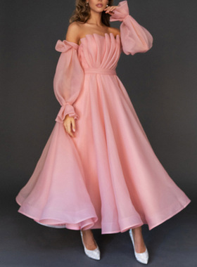 Women sexy party dress 欧洲站新款纯色修身连衣裙