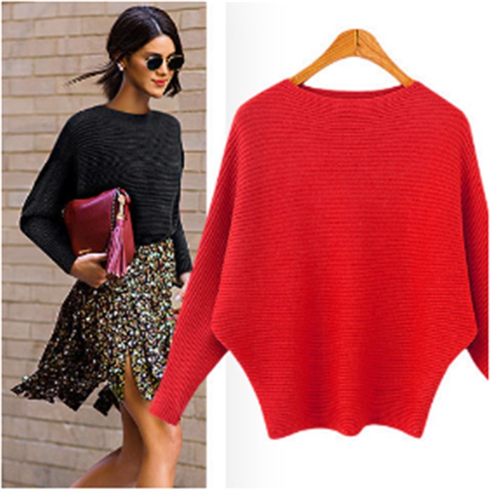 Autumn Women Sweater female Slit Neckline Women Sweaters毛衣