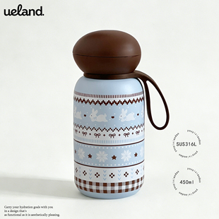 友意小岛 费尔岛兔兔女生高颜值提手水杯316不锈钢便携学生直饮杯