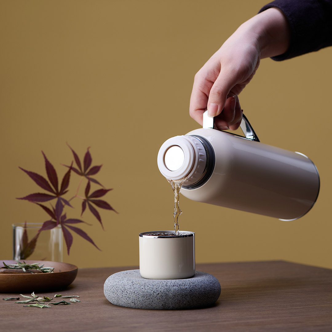SENSO几简随行焖茶壶保温杯泡茶专用便携不锈钢800ml保温暖水瓶