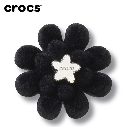 白鹿同款Crocs卡骆驰智必星配件洞洞鞋花 质感潮流针织毛绒丝绒花