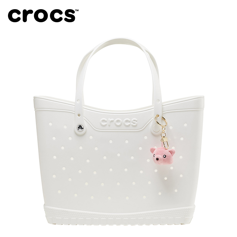 Crocs卡骆驰毛绒泰迪毛绒爱心包包挂件