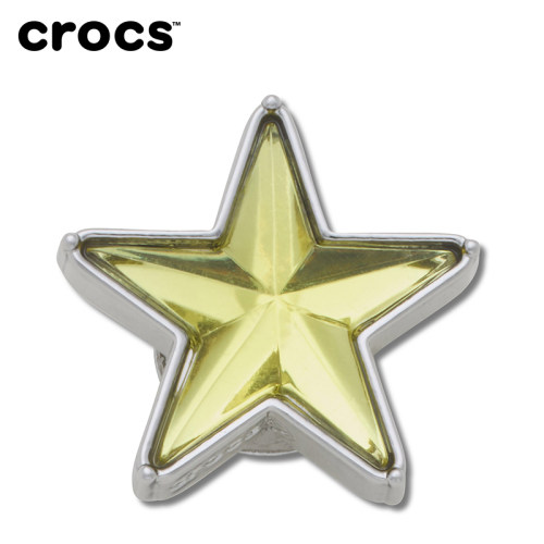 Crocs卡骆驰智必星配件洞洞鞋花 质感潮流绿色银色闪耀宝石星星