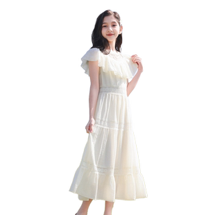 女大童连衣裙夏装2026新款青少年韩系初中生洋气度假夏季气质长裙