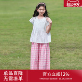 白衬衣大童纯棉飞袖 女童衬衫 儿童洋气娃娃衫 夏季 甜美上衣 2026新款