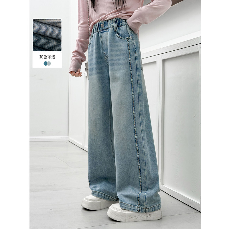 女童裤子2026新款儿童洋气巨好看牛仔裤女孩春装女大童阔腿喇叭裤,童装/婴儿装/亲子装,裤子,淘宝优惠券,粉丝福利购,淘宝优惠卷