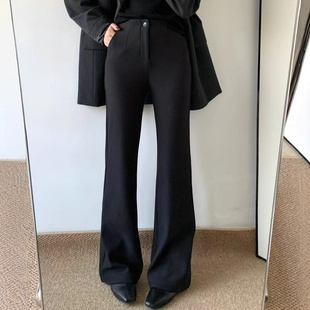 女裤 热卖 气质通勤精致修身 显瘦喇叭裤 2025冬季 百搭加绒马蹄裤 新款