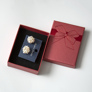 丝艺 法式复古珍珠耳钉天然淡水925银针手工编织花球荷静同款耳环