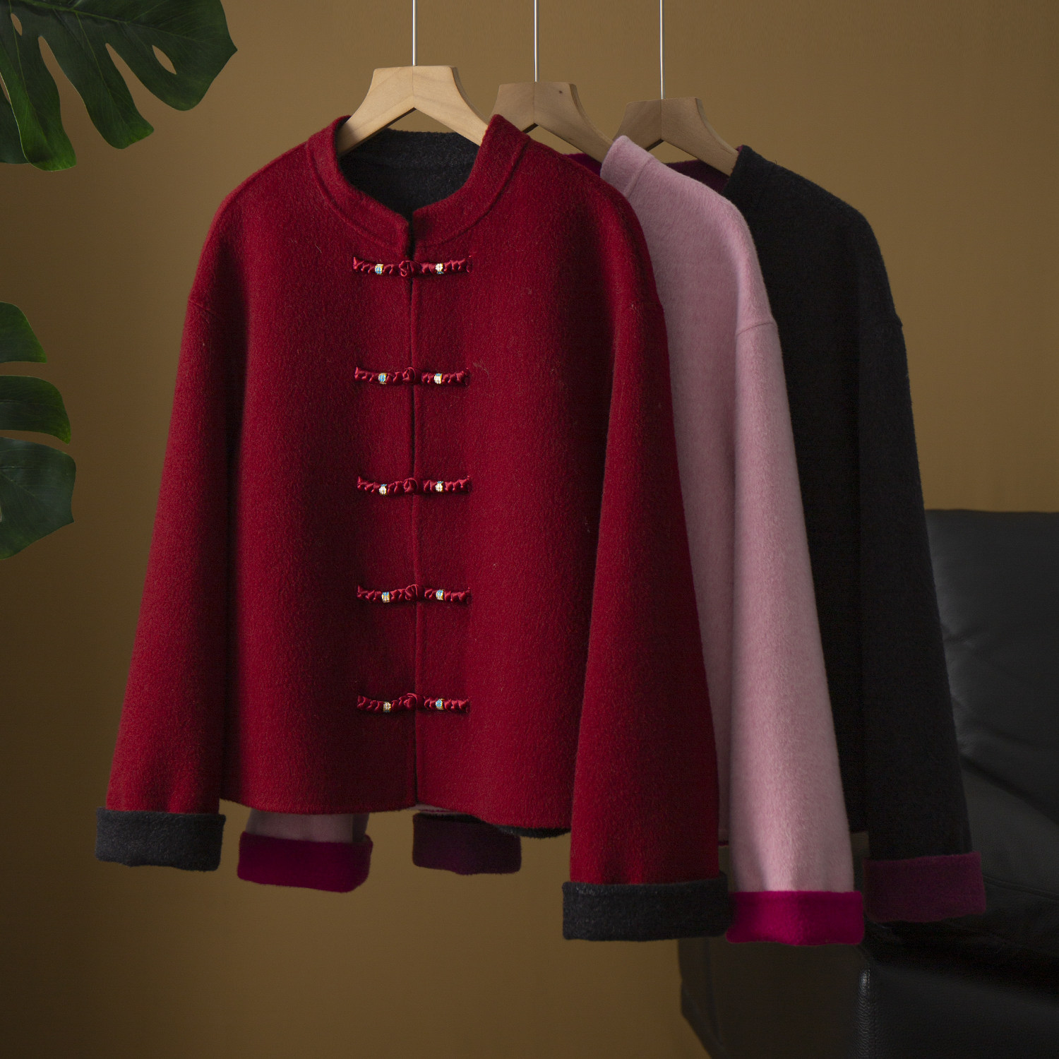 丝艺新中式国风盘扣双面呢羊绒羊毛大衣加厚宽松休闲毛呢外套秋冬,女装/女士精品,毛呢外套,淘宝优惠券,粉丝福利购,淘宝优惠卷