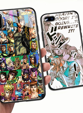 jojo岸边露伴手机壳适用苹果 12 13 14 15 16 promax 荣耀100/200红米 K60 K70 K80 VIVO Y100/200/300玻璃壳