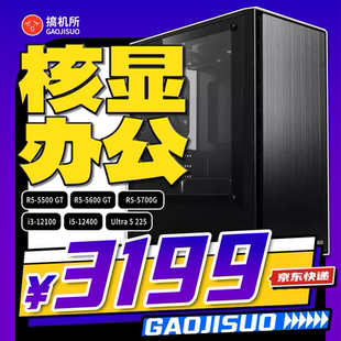 搞机所 1月特惠 R5 5600GT/i5-12400 商务 台式 办公 核显 主机