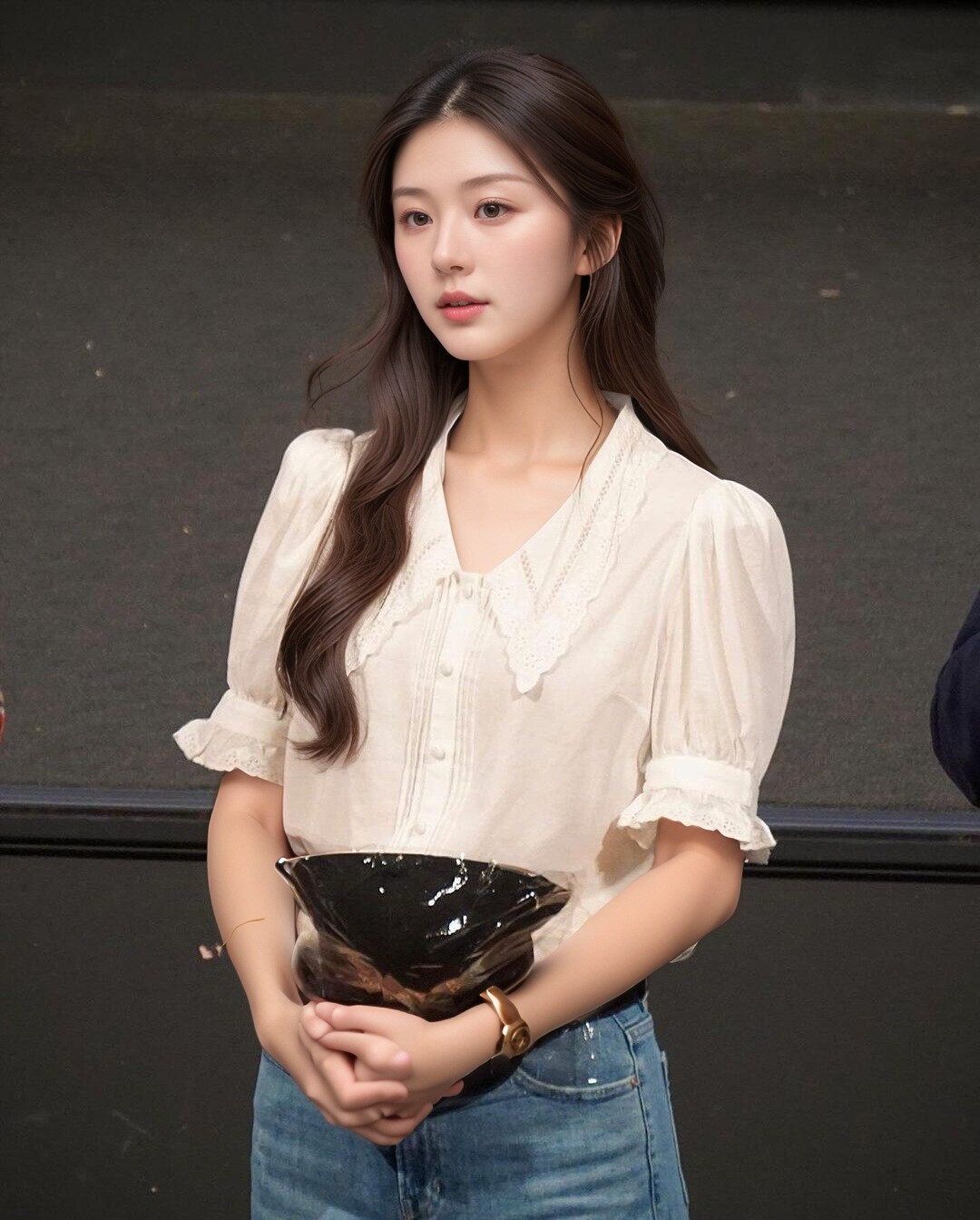 法式小众2025春夏新款裴秀智同款娃娃领泡泡袖衬衫女减龄小上衣