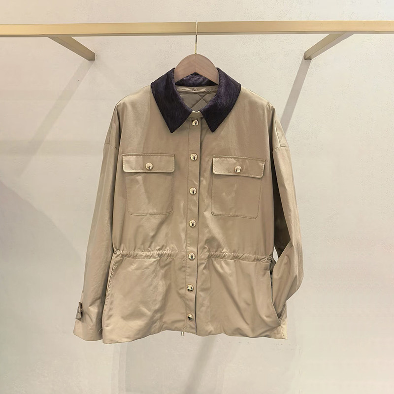 法单小众 2026秋冬新款两穿休闲多口袋翻领可拆内胆棉服中性风衣