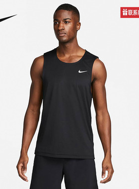 耐克NIKE DRI-FIT READY 男子速干训练黑色运动背心DV9814-010