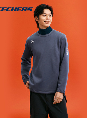 SKECHERS斯凯奇运动2024冬男卫衣 P424M069-022C