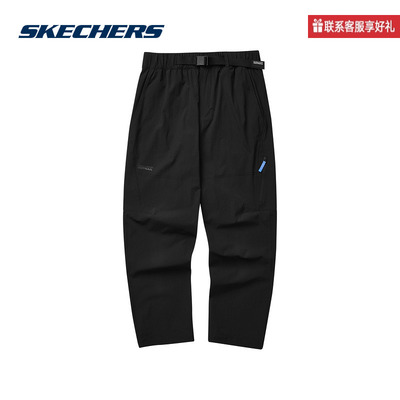 斯凯奇运动裤男夏新款收口小脚裤休闲裤子跑步长裤L224M006-0018