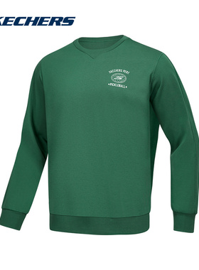 斯凯奇运动2025春男卫衣 P424M043-01JE