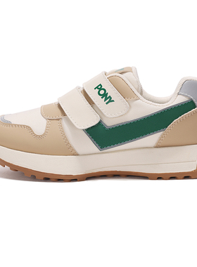 PONY男女童2025年秋新款经典跑步鞋米绿色休闲运动鞋233K1SO52GN