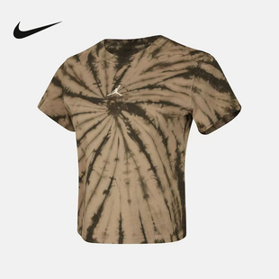 NIKE耐克女T恤夏季短款JORDAN印花运动休闲短袖针织衫 IR0775-247