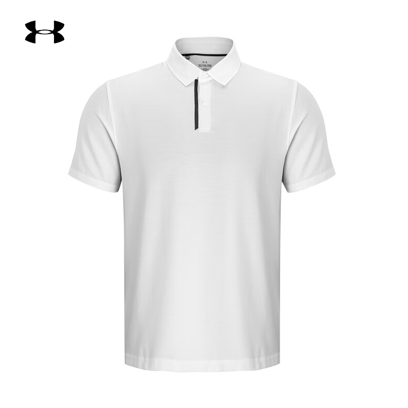 安德玛UA春夏Tour Tips男子高尔夫运动短袖Polo衫1385128-100