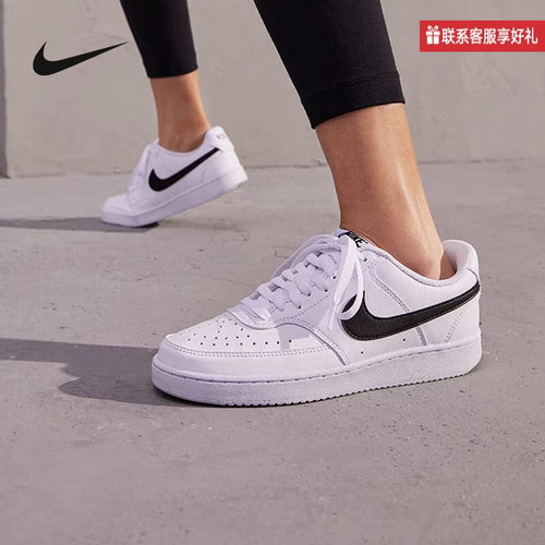 耐克女鞋COURT运动鞋黑白低帮休闲板鞋 DH3158-101