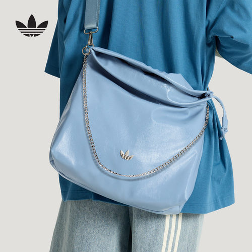 adidas阿迪达斯三叶草街头风休闲革面单肩包26夏男女斜挎包KS5156