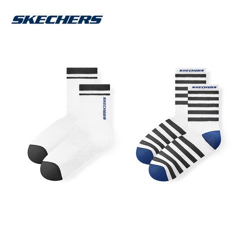 斯凯奇运动2025秋男中筒袜 L125M075-05NE