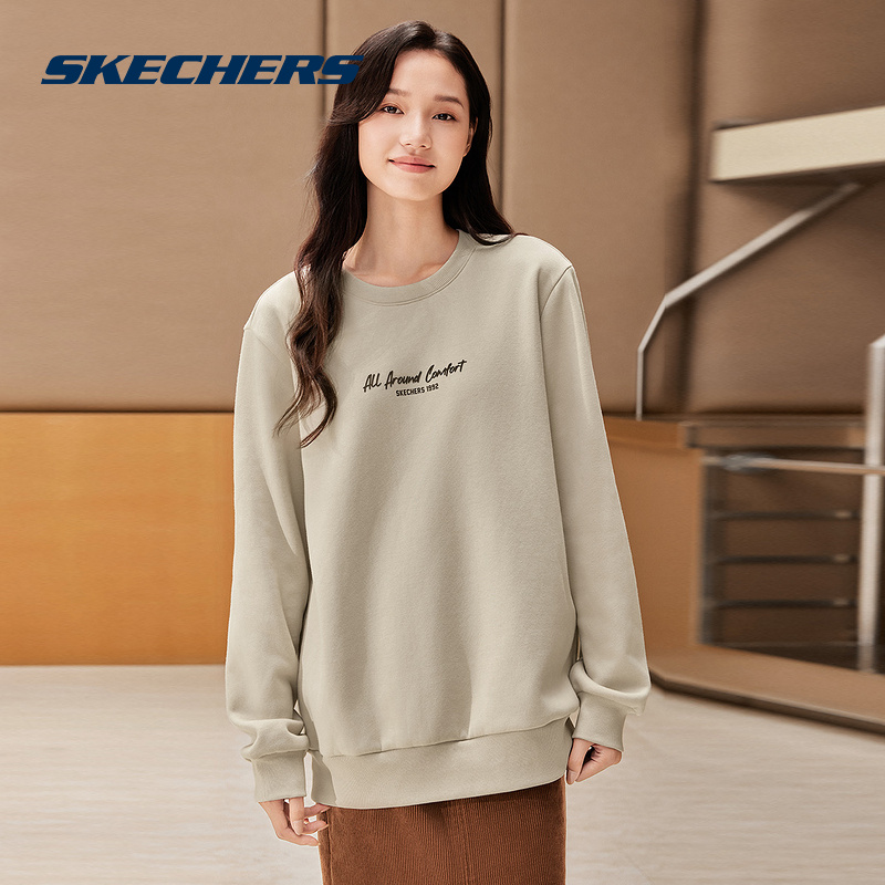 SKECHERS斯凯奇运动2024冬中性套头卫衣 L424U100-0046