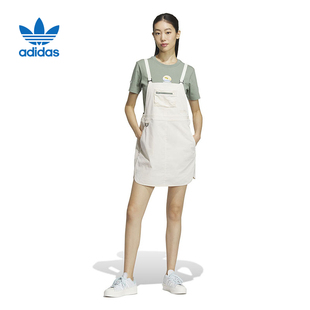 新款 2023夏季 休闲运动背带连衣裙IK8605 Adidas阿迪达斯三叶草女装