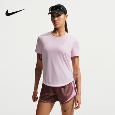 NIKE耐克Dri-FIT速干短袖跑步上衣夏季女子短袖针织衫 HQ0649-663