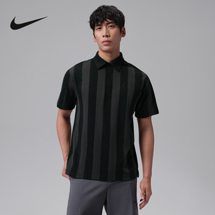 耐克夏季短袖Dri-FIT男子速干条纹高尔夫翻领T恤POLO衫IF2931-010