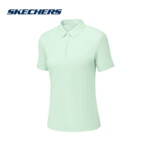 P225W143 01XB POLO衫 SKECHERS斯凯奇2025夏女短袖