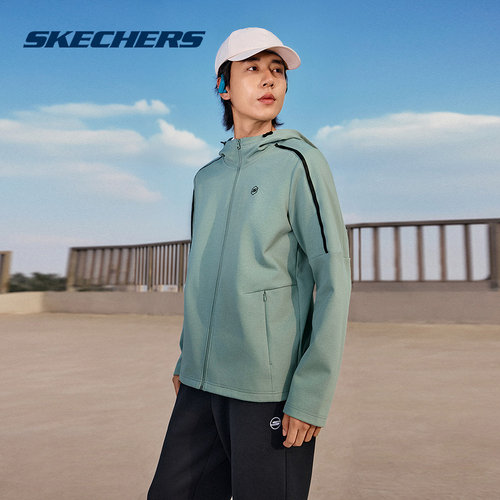 SKECHERS斯凯奇运动2025冬男针织外套 P425M092-0463