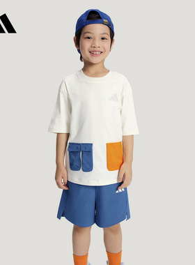 阿迪达斯 （adidas）|（新款）2026夏男小童短袖套装 KH0275