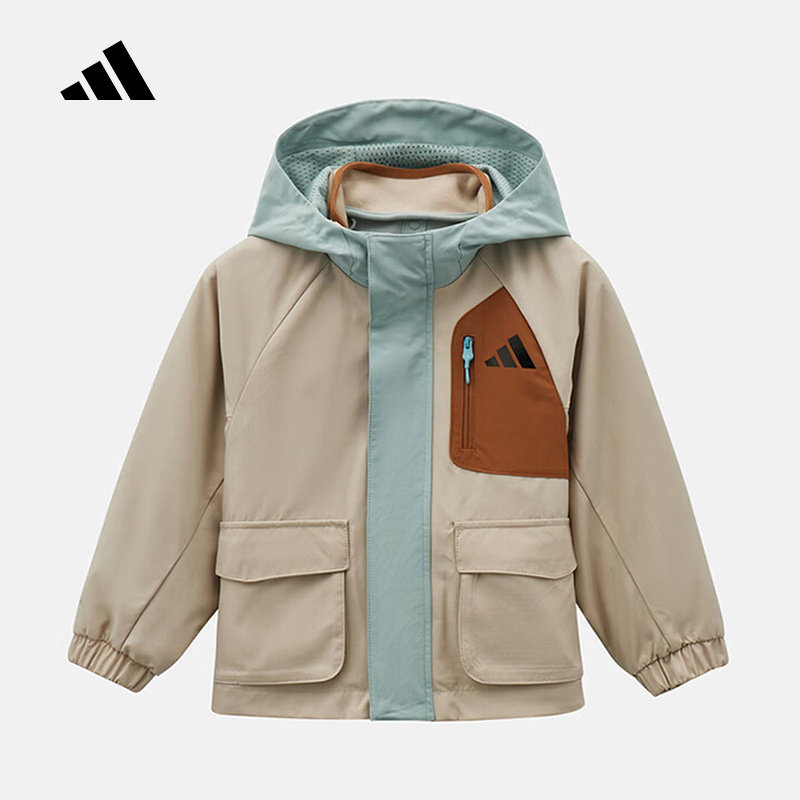 adidas阿迪达斯官方运动2026春男小童梭织夹克 KW1197,运动服/休闲服装,运动茄克/外套,淘宝优惠券,粉丝福利购,淘宝优惠卷