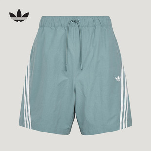 adidas阿迪达斯三叶草2026夏男时尚休闲运动宽松梭织短裤 LE7349