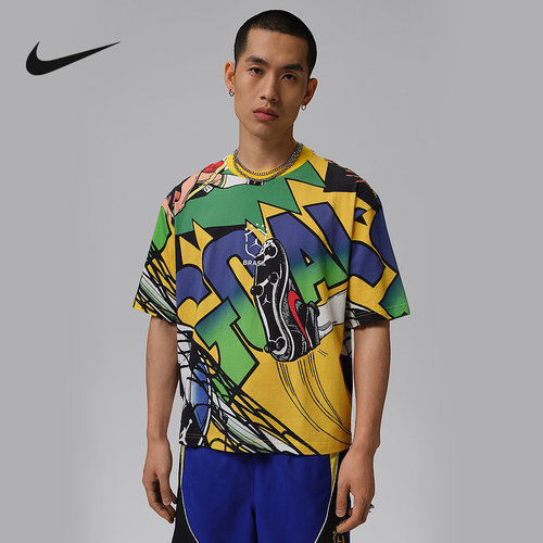 NIKE耐克Jordan男子宽松T恤夏宽松休闲棉质短袖针织衫 IF3905-741