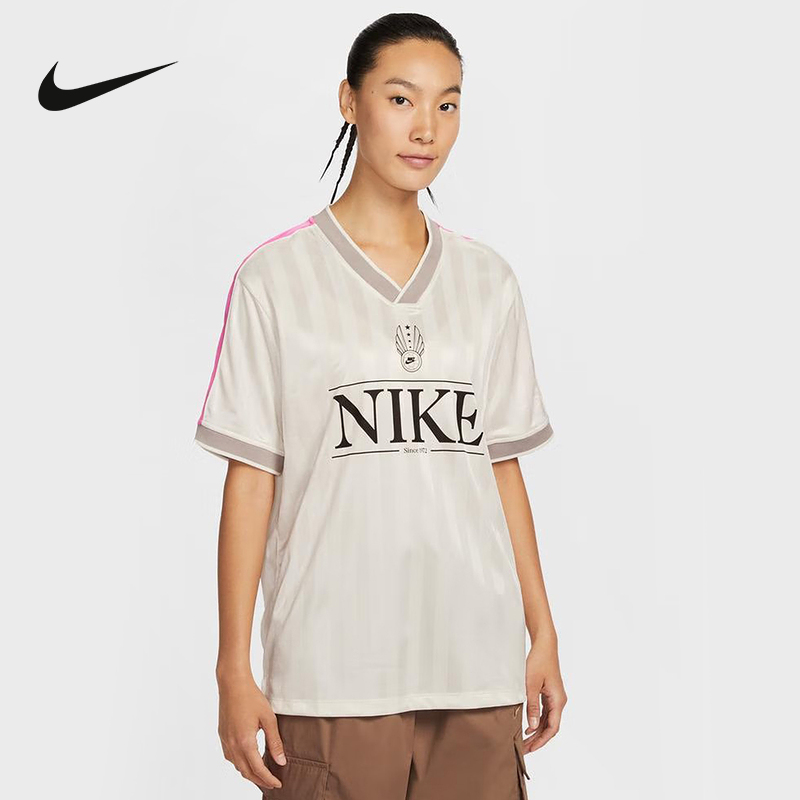 Nike耐克官方运动2025秋女短袖针织衫 IH8505-133