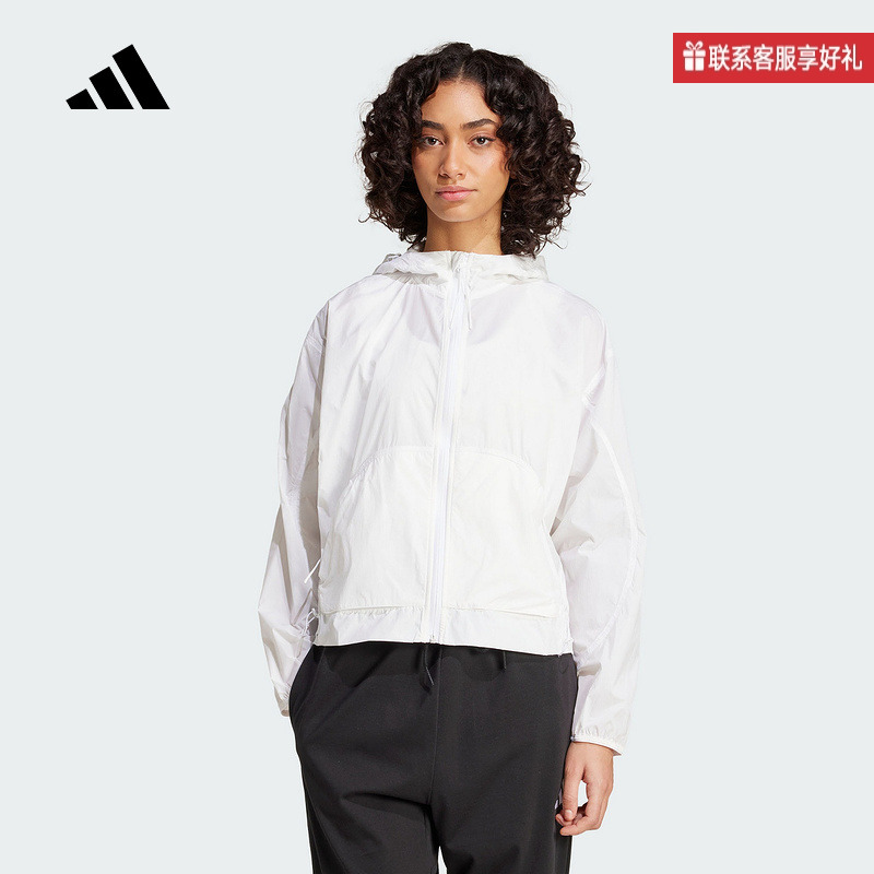 adidas阿迪达斯官方运动2025夏女梭织夹克 JP0464