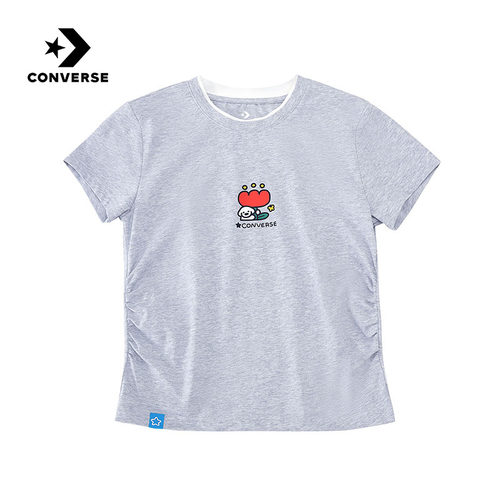 Converse匡威26夏女子运动短袖宽松舒适透气圆领T恤衫 WCK173-G59