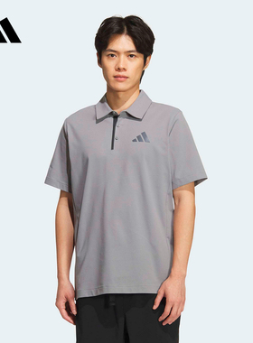 adidas阿迪达斯26夏季男休闲户外运动翻领舒适短袖POLO衫 KC7018