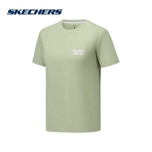 斯凯奇运动2025秋女短袖衫 P325W005-01SZ