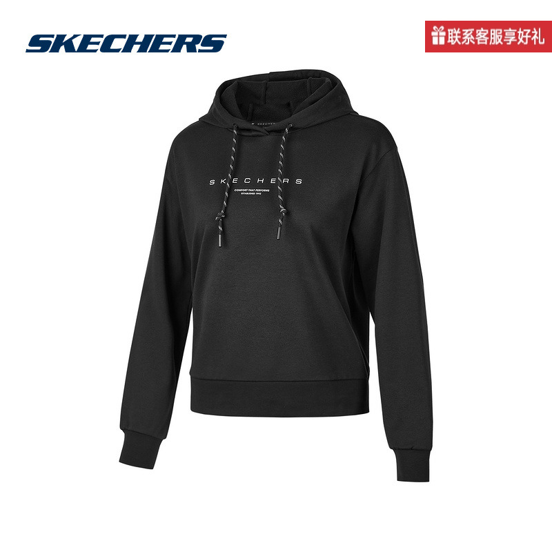 斯凯奇运动2025冬女连帽卫衣 P424W012-0018