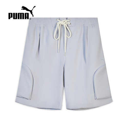 PUMA彪马夏季新款男女宽松复古舒适运动裤针织休闲短裤636252-82